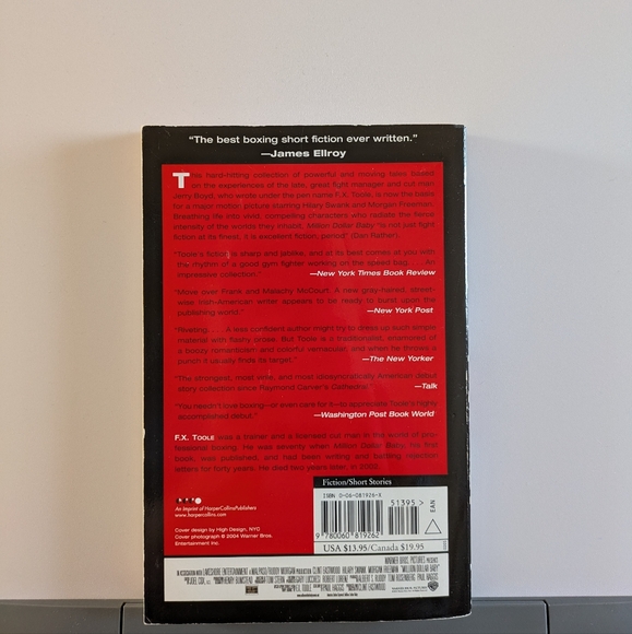 Million Dollar Baby Book by F.X. Toole - Picture 2 of 3